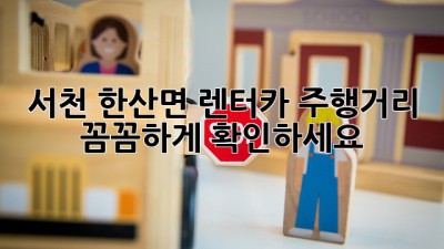 서천 한산면 렌터카 주행거리, 꼼꼼하게 확인하세요!